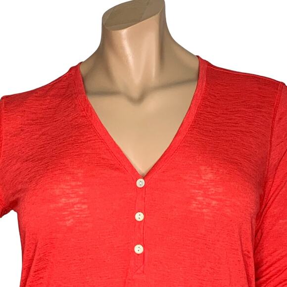 Victoria's Secret NWOT Pajama Top Long Sleeve Coral Size L - Picture 2 of 7